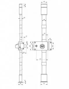 horga blanche cr transit 2 à fouillot 140 x 88 mm droite 4 clés 2