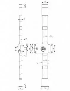 horga marron cr hg5 à fouillot 140 x 88 mm droite 4 clés 2