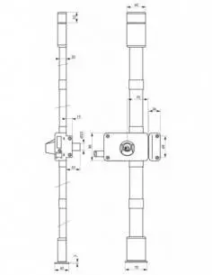 horga marron cr hg5 à tirage 140 x 88 mm droite 4 clés 2