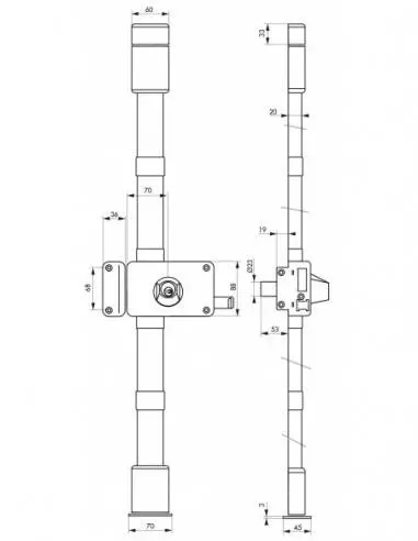 horga marron cr hg5 à tirage 140 x 88 mm gauche 4 clés horga marron cr hg5 à tirage 140 x 88 mm gauche 4 clés