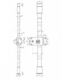 horga marron cr transit 2 à fouillot 140 x 88 mm droite 4 clés 2