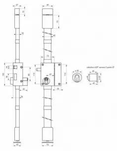 targa bronze cp transit 2 à tirage 75 x 130 mm droite 4 clés 2