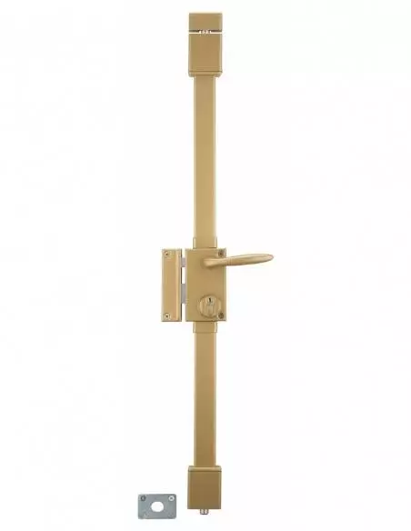 Serrure verti bronze cp à fouillot 75 x 130 mm gauche 4 clés