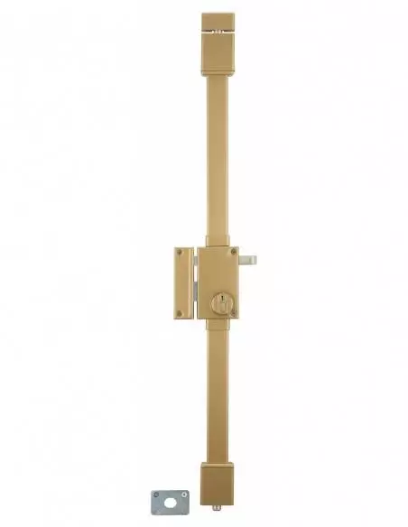 Serrure verti bronze cp à tirage 75 x 130 mm gauche 4 clés