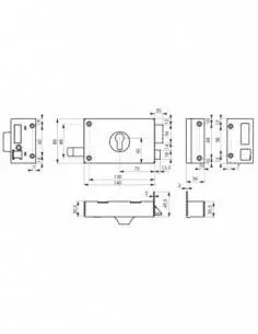 Boîtier cp à tirage 140 x 88 mm droite 2