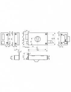 Boîtier cp à tirage 140 x 88 mm gauche 2