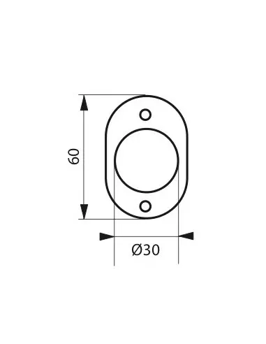 Rosace laiton Ø 30 mm Rosace laiton Ø 30 mm