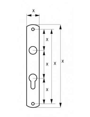Plaque de propreté pour serrure de portail Plaque de propreté pour serrure de portail