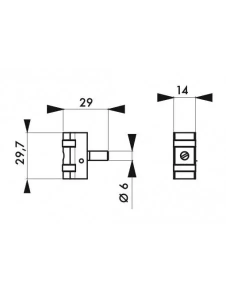 Rouleau serrure axe 21