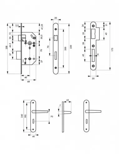 Garniture monomax nf axe 40 à condamnation v/br + ensemble diane Garniture monomax nf axe 40 à condamnation v/br + ensemble diane