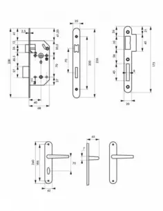 Garniture monomax nf axe 40 à condamnation v/br + ensemble dionysos 2