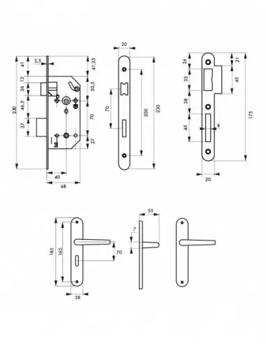 Garniture monomax nf axe 40 à condamnation v/br + ensemble leto Garniture monomax nf axe 40 à condamnation v/br + ensemble leto