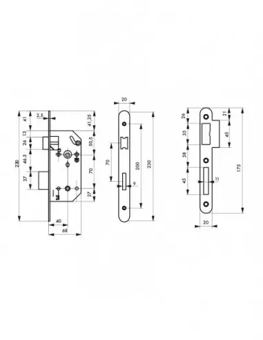 Serrure monomax nf axe 40 à condamnation v/br têtère inox sans gâche Serrure monomax nf axe 40 à condamnation v/br têtère inox sans gâche