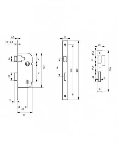 Serrure nf z/br Serrure nf z/br
