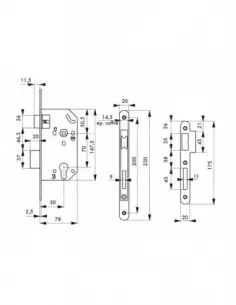 Boîtier monomax nf têtère acier nickelé 2