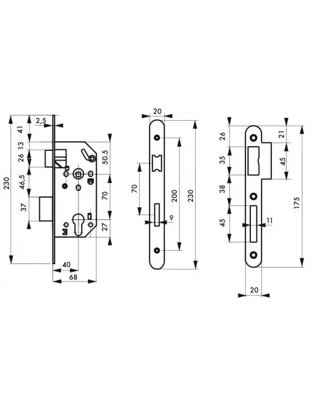 Boîtier monomax nf têtère inox