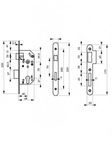 Boîtier monomax nf têtère noire Boîtier monomax nf têtère noire