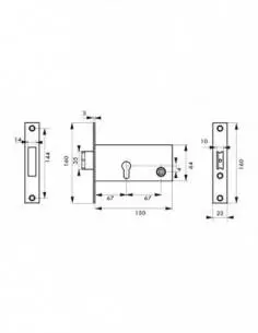 Boîtier serrure à cylindre 2
