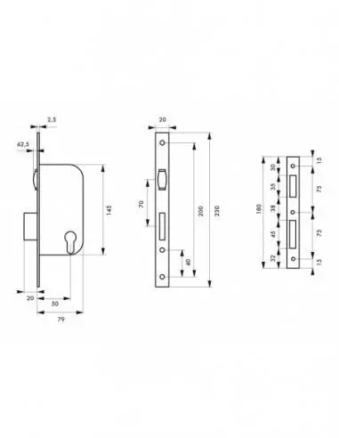 Boîtier à rouleau v/br Boîtier à rouleau v/br