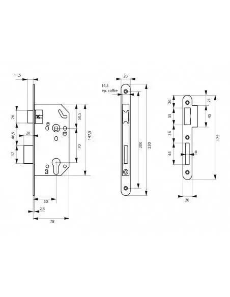 Boîtier unimax ce nf qc v/br