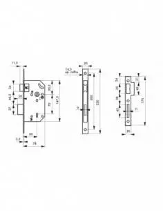 Serrure monomax nf pdt 1/2 tour bc 2
