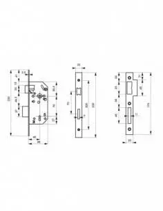 Serrure monomax nf pdt 1/2 tour bc 2