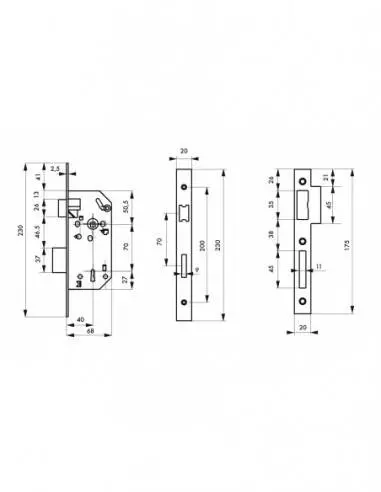 Serrure monomax nf pdt 1/2 tour bc Serrure monomax nf pdt 1/2 tour bc