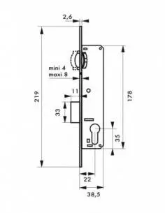 Boîtier serrure à cylindre 2