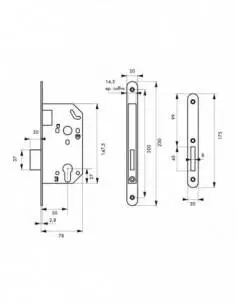 Serrure unimax nf têtère nickelée 2