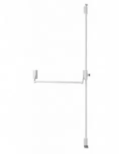 Serrure antipanique 2/3 points haut et bas réversible laqué blanc porte maxi 1150 mm