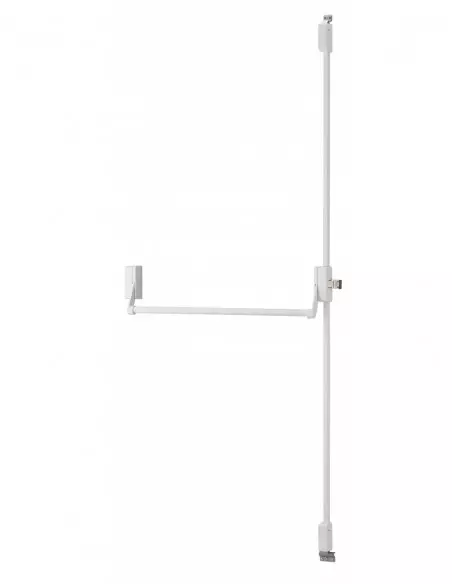 Serrure antipanique 2/3 points haut et bas réversible laqué blanc porte maxi 1150 mm