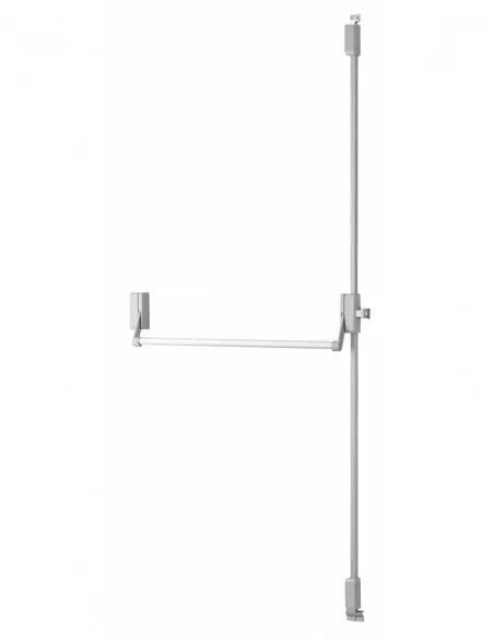 Serrure antipanique 2/3 points haut et bas réversible laqué gris porte maxi 1150 mm