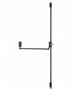 Serrure antipanique 2/3 points haut et bas réversible laqué noir porte maxi 1150 mm