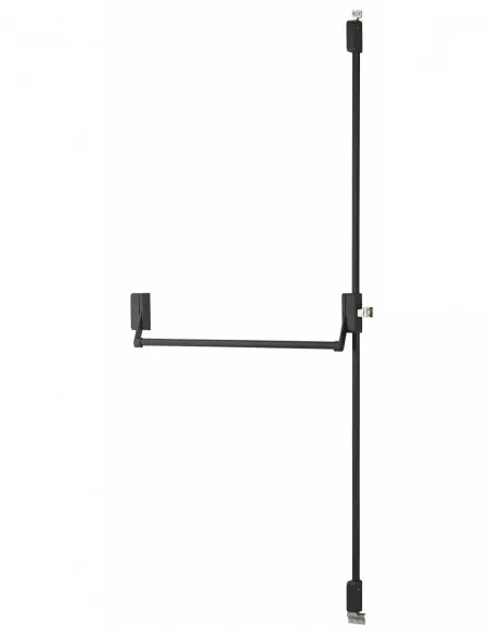 Serrure antipanique 2/3 points haut et bas réversible laqué noir porte maxi 1150 mm