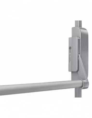 Serrure antipanique 3 points haut et bas réversible laqué gris porte maxi 1150 mm Serrure antipanique 3 points haut et bas réversible laqué gris porte maxi 1150 mm