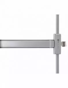 Serrure antipanique s-push 2/3 points haut et bas réversible laqué gris 2
