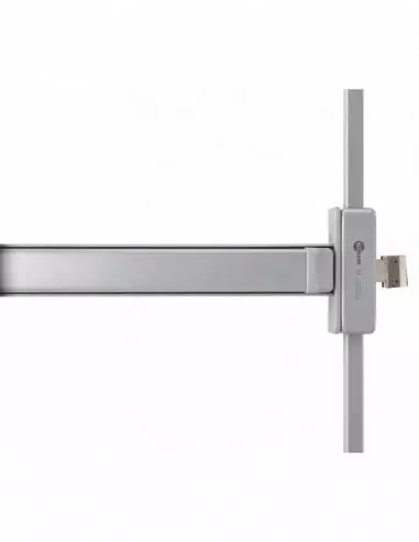 Serrure antipanique s-push 2/3 points haut et bas réversible laqué gris Serrure antipanique s-push 2/3 points haut et bas réversible laqué gris