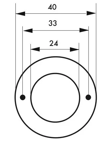 Rosace laiton Ø 24 mm Rosace laiton Ø 24 mm