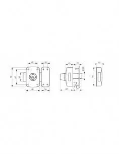Atlantic m à double cylindre pour porte de 40 à 45 mm a2p* 2