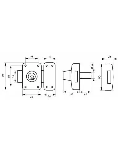 Atlantic m cylindre double à goup. 45 mm Atlantic m cylindre double à goup. 45 mm
