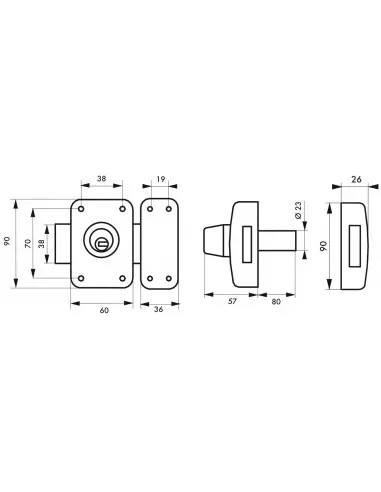Transit 2 à cylindre double 80 mm Transit 2 à cylindre double 80 mm