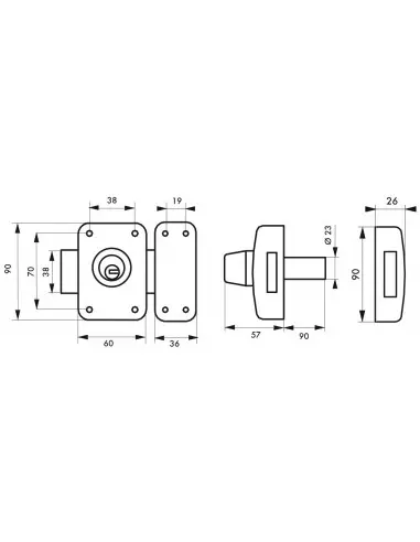 Transit 2 à cylindre double 90 mm Transit 2 à cylindre double 90 mm