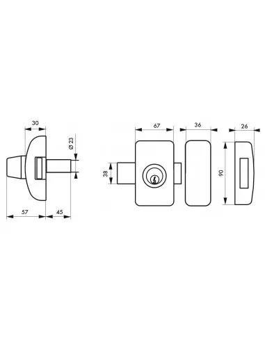 Universel 5 goup. 45 mm noir 3 clés Universel 5 goup. 45 mm noir 3 clés