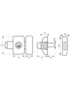Universel 6 goup. 45 mm noir 2