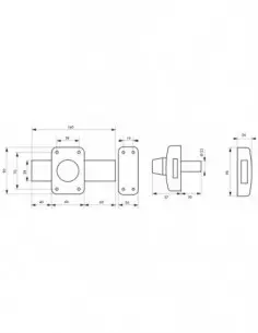 Capital à cylindre double 30 mm pêne 160mm 2