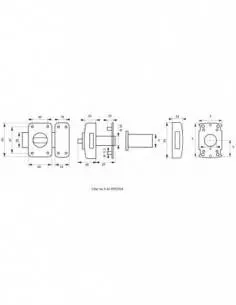 Adriatic à bouton et cylindre pour porte de 40 à 45 mm maxi a2p* 2