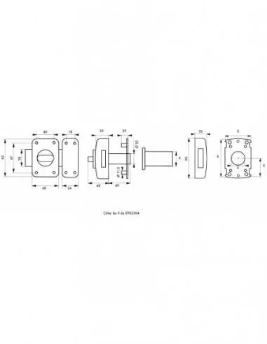 Adriatic à bouton et cylindre pour porte de 40 à 45 mm maxi a2p* Adriatic à bouton et cylindre pour porte de 40 à 45 mm maxi a2p*
