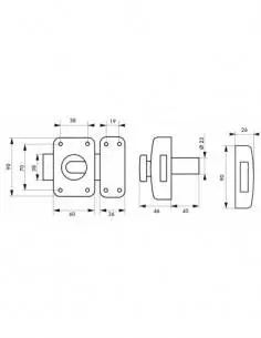 Atlantic m bouton et cylindre à goup. 45?mm 2