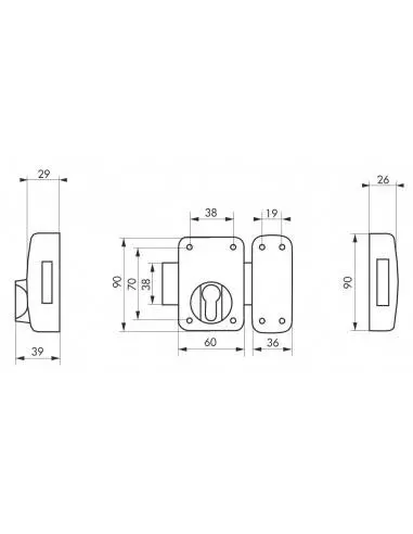 Boîtier à cylindre profilé époxy blanc Boîtier à cylindre profilé époxy blanc