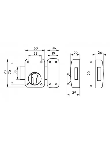 Boîtier à cylindre profilé époxy bronze Boîtier à cylindre profilé époxy bronze